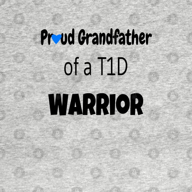 Proud Grandfather - Black Text - Blue Heart by CatGirl101